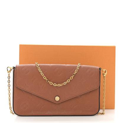 Louis Vuitton Empreinte Pochette Felicie Chain Wallet Cognac 14 of 14