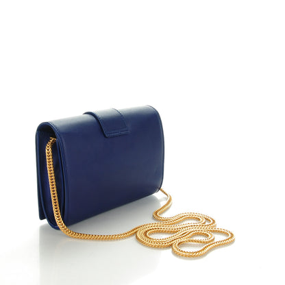 Saint Laurent Calfskin Small Classic Y Satchel Blue 3 of 7