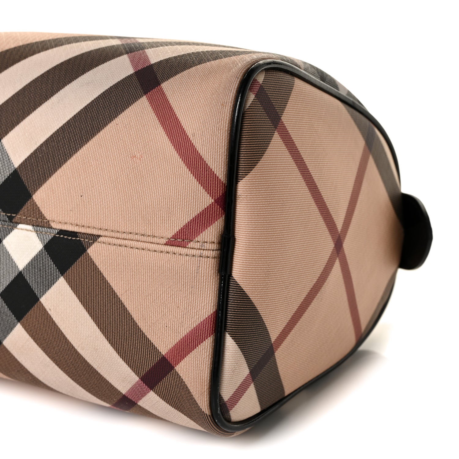 Burberry Supernova Check Patent Small Chester Bowling Bag Black 15 of 19