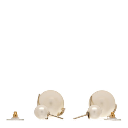 Chanel Pearl CC Chain Drop Earrings Gold 3 of 6