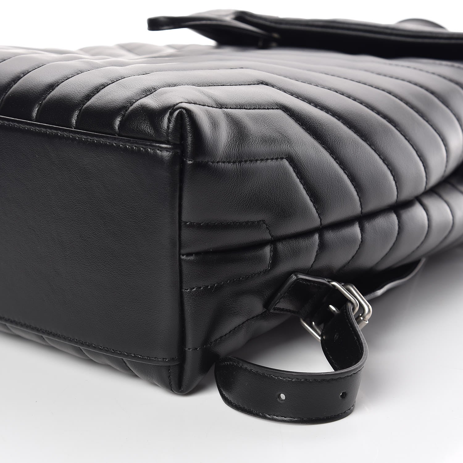 Saint Laurent Calfskin Y Quilted Monogram Medium Loulou Backpack Black 12 of 12
