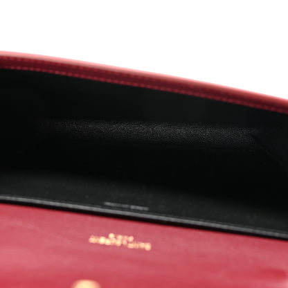 Saint Laurent Patent Uptown Chain Wallet Red Grenat 6 of 11