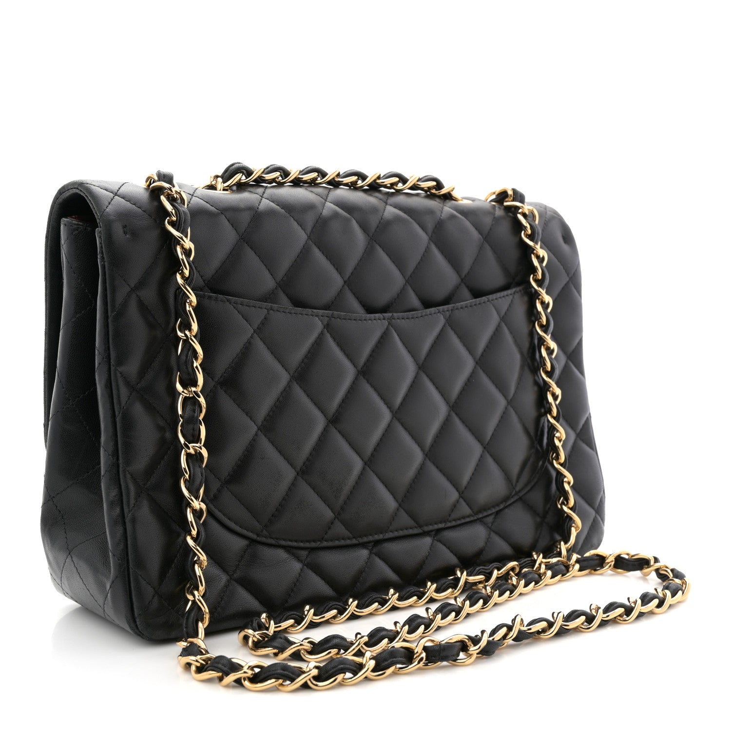 Chanel Lambskin Quilted Jumbo Single Flap Black 3 of 12