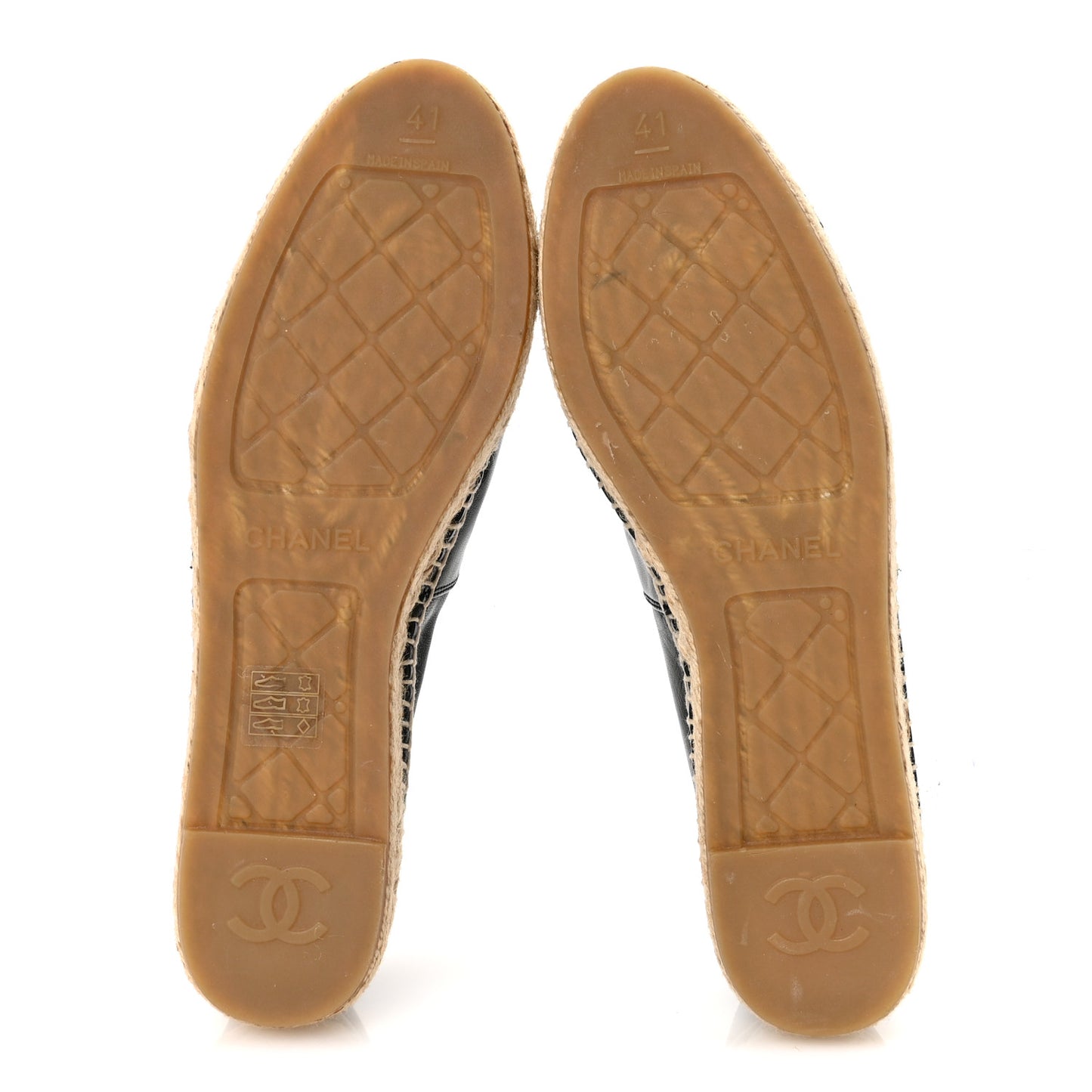 Lambskin CC Espadrilles 41 Black