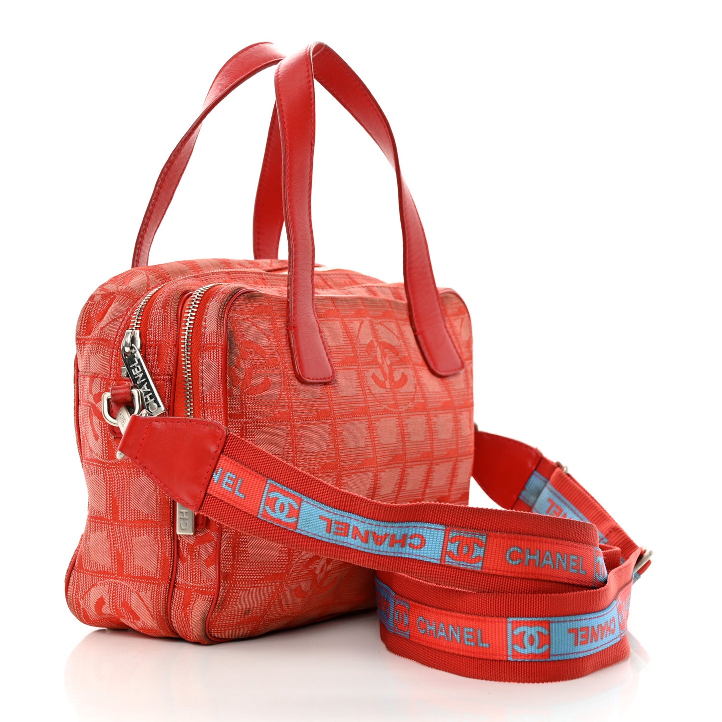 Nylon Small Travel Tote Red