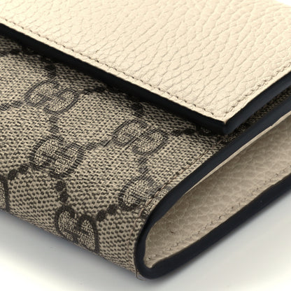 Gucci Dollar Calfskin GG Supreme Monogram GG Marmont Continental Wallet Mystic White Beige Ebony 9 of 10