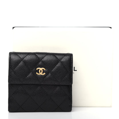 Chanel Caviar Quilted Compact French Flap Wallet Black 9 of 9