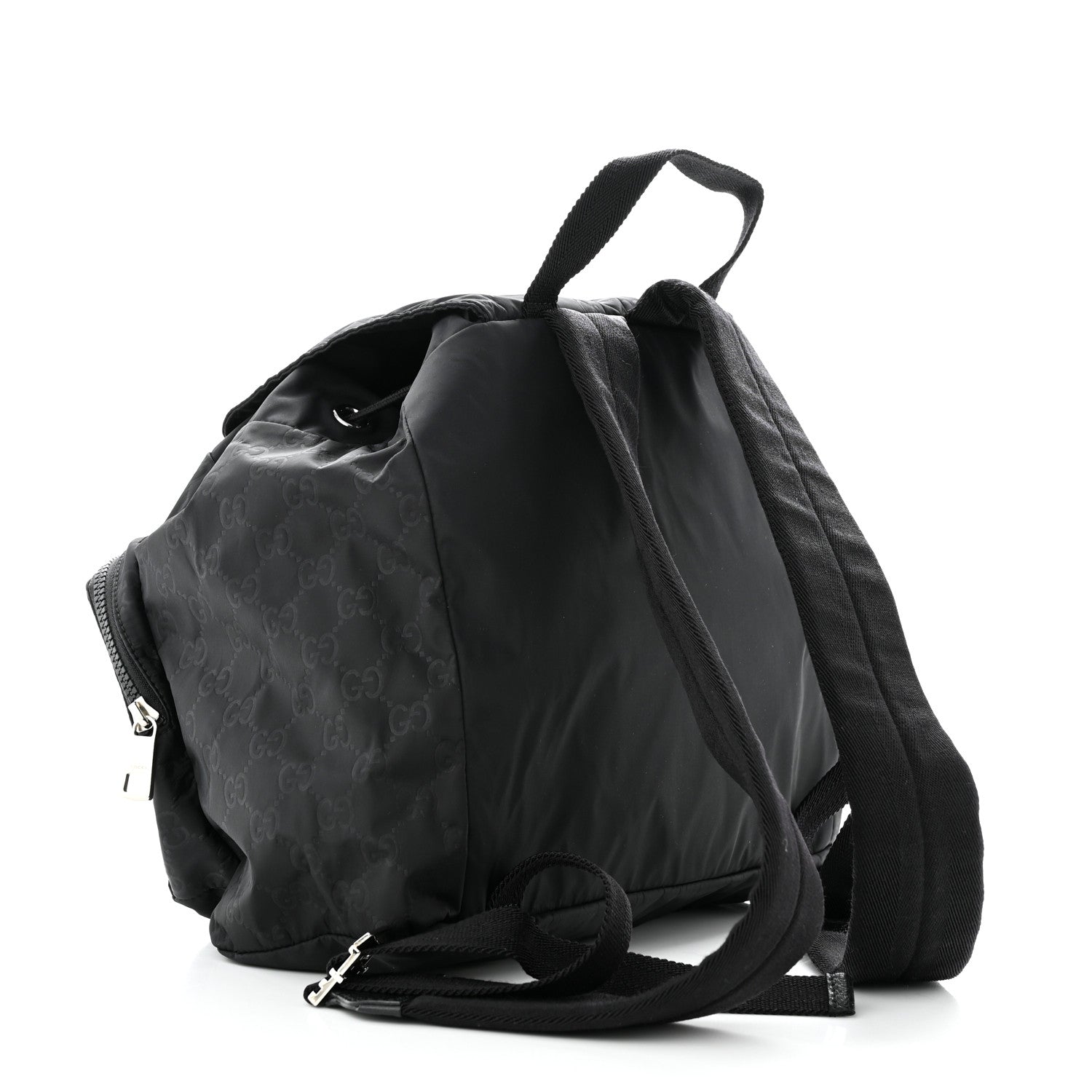 Gucci Nylon Monogram Small Single Buckle Backpack Black 3 of 10