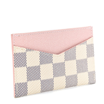 Louis Vuitton Damier Azur Daily Card Holder Rose Ballerine 3 of 8