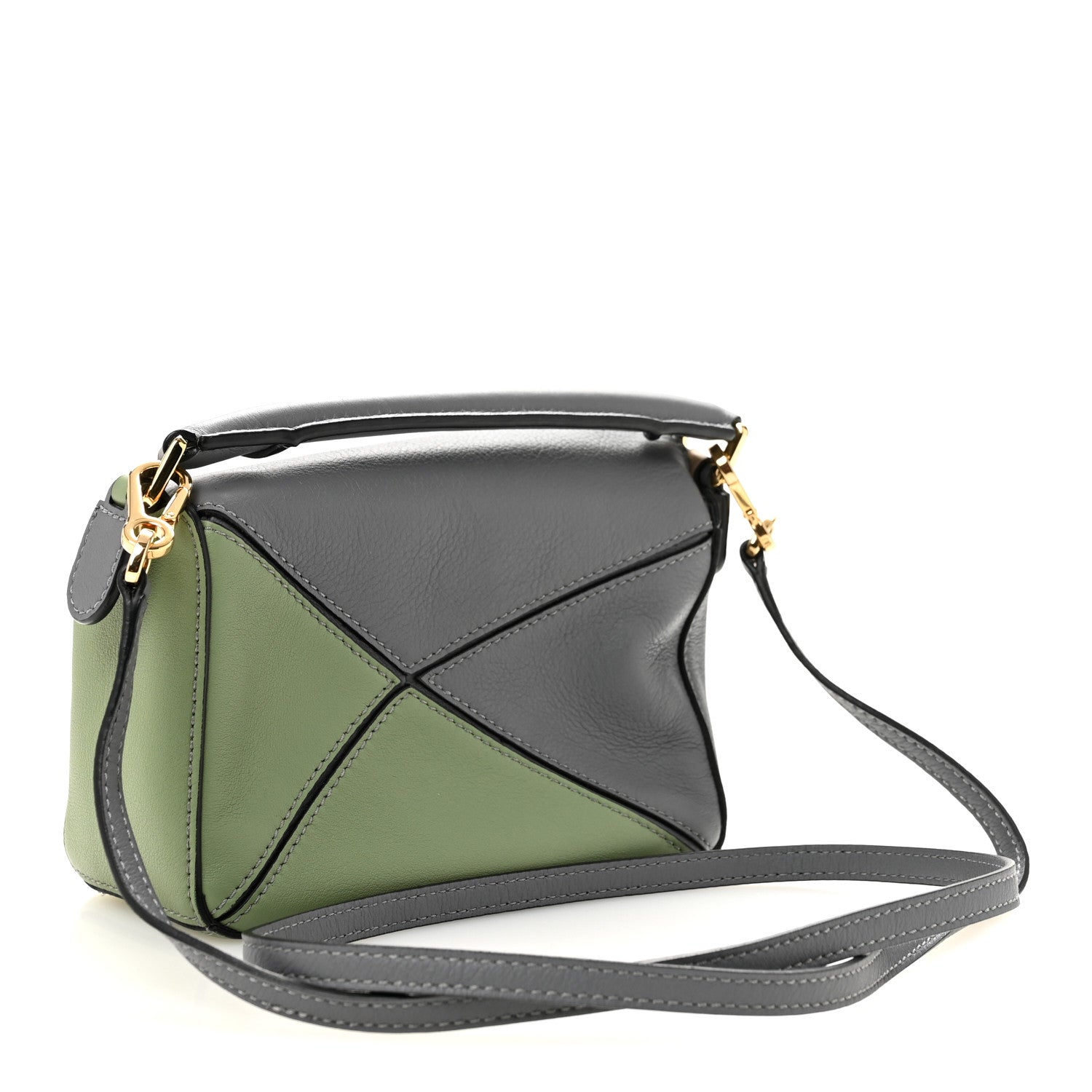 Loewe Calfskin Mini Puzzle Bag Asphalt Grey Nude 3 of 13