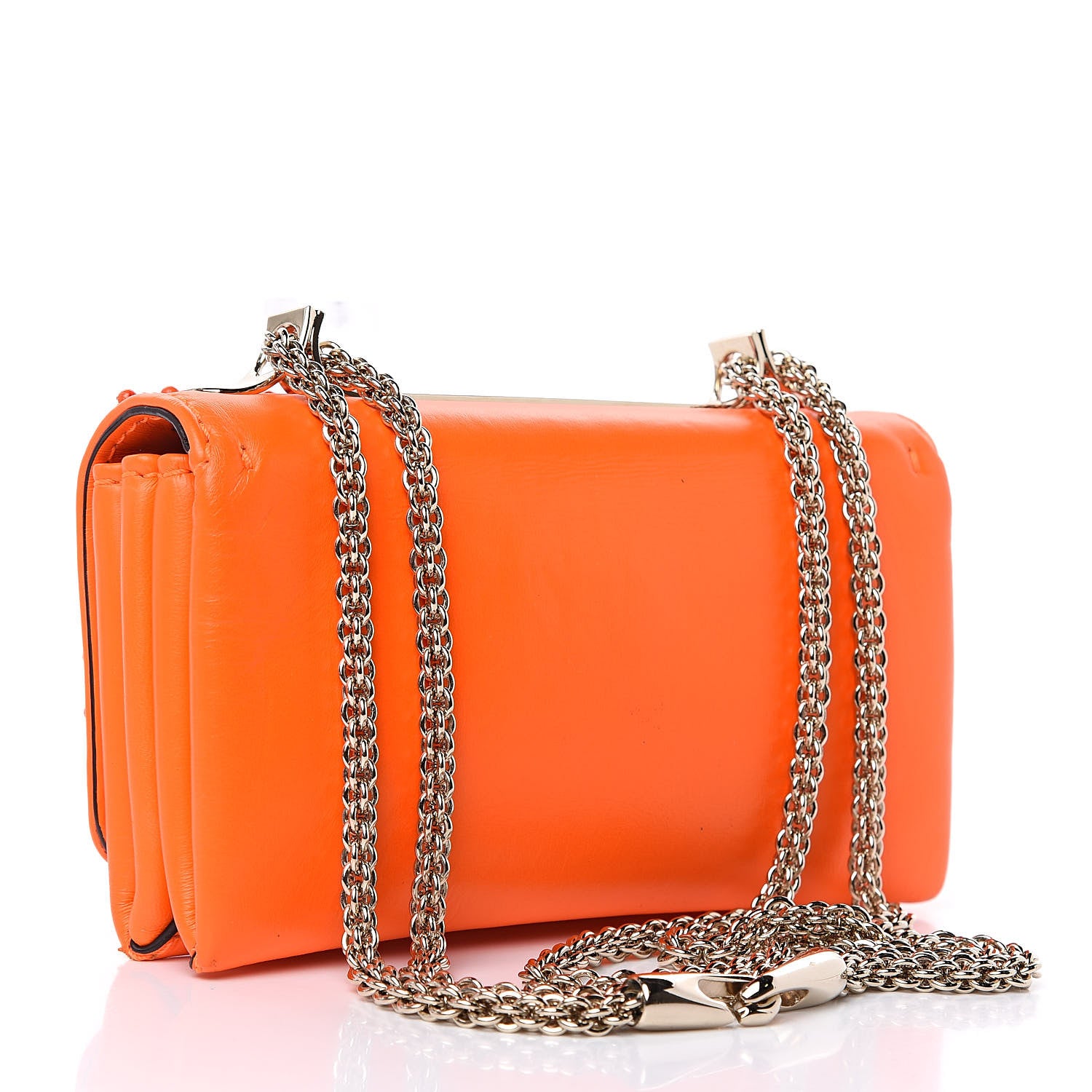 Valentino Garavani Nappa Studded Va Va Voom Shoulder Bag Orange 3 of 13
