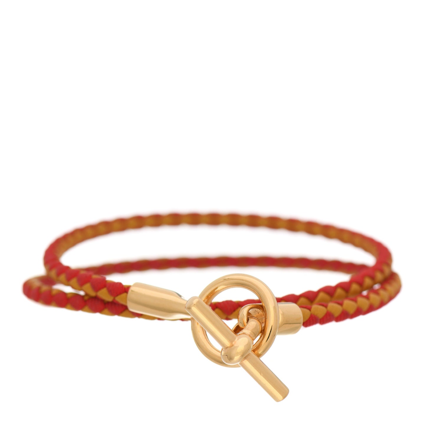 Swift Silk Braided Glenan Double Tour Bracelet Jaune Ambre Rouge Coquelicot
