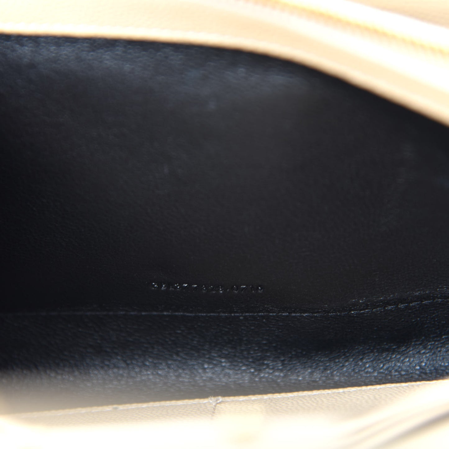 Grain De Poudre Matelasse Chevron Monogram Chain Wallet Deep Beige