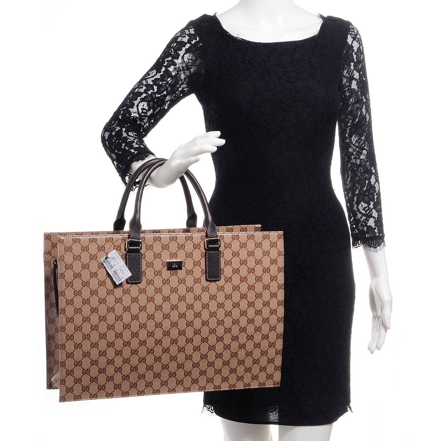 Gucci Crystal Monogram Briefcase Brown 2 of 7