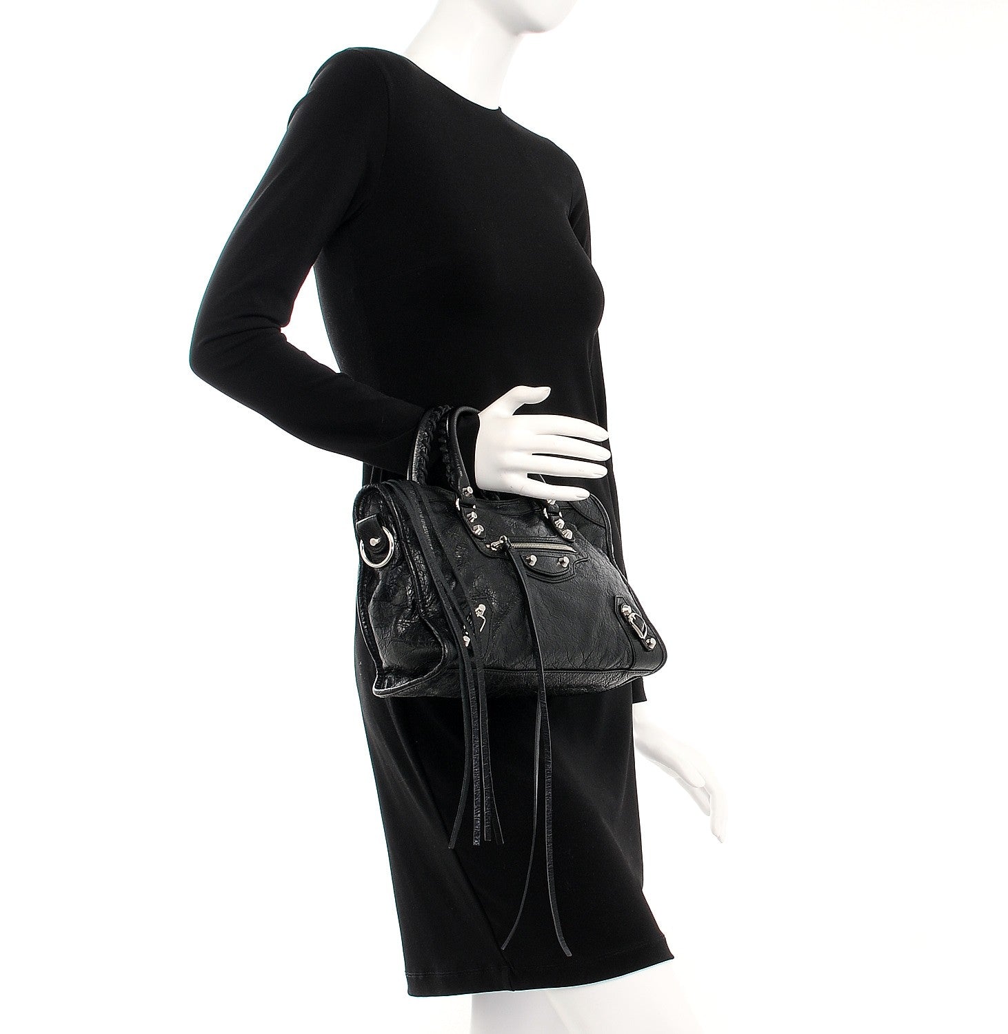Balenciaga Agneau Classic Silver Hardware S City Black 3 of 8