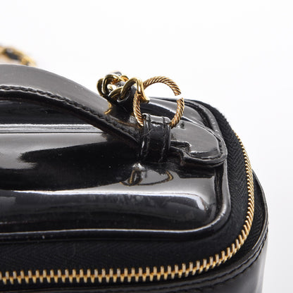 Chanel Patent CC Vanity Cosmetic Case Black 11 of 13