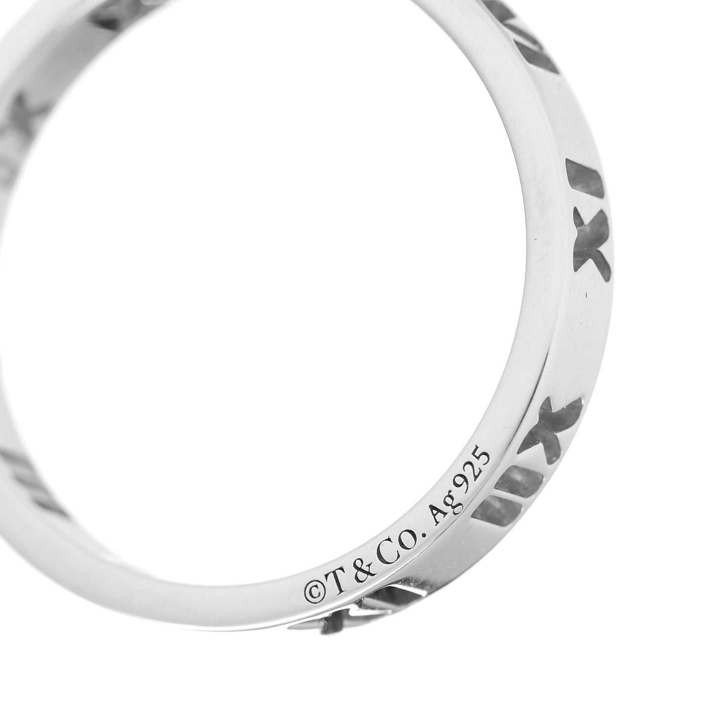 Sterling Silver Narrow Atlas Pierced Ring 55 7.25