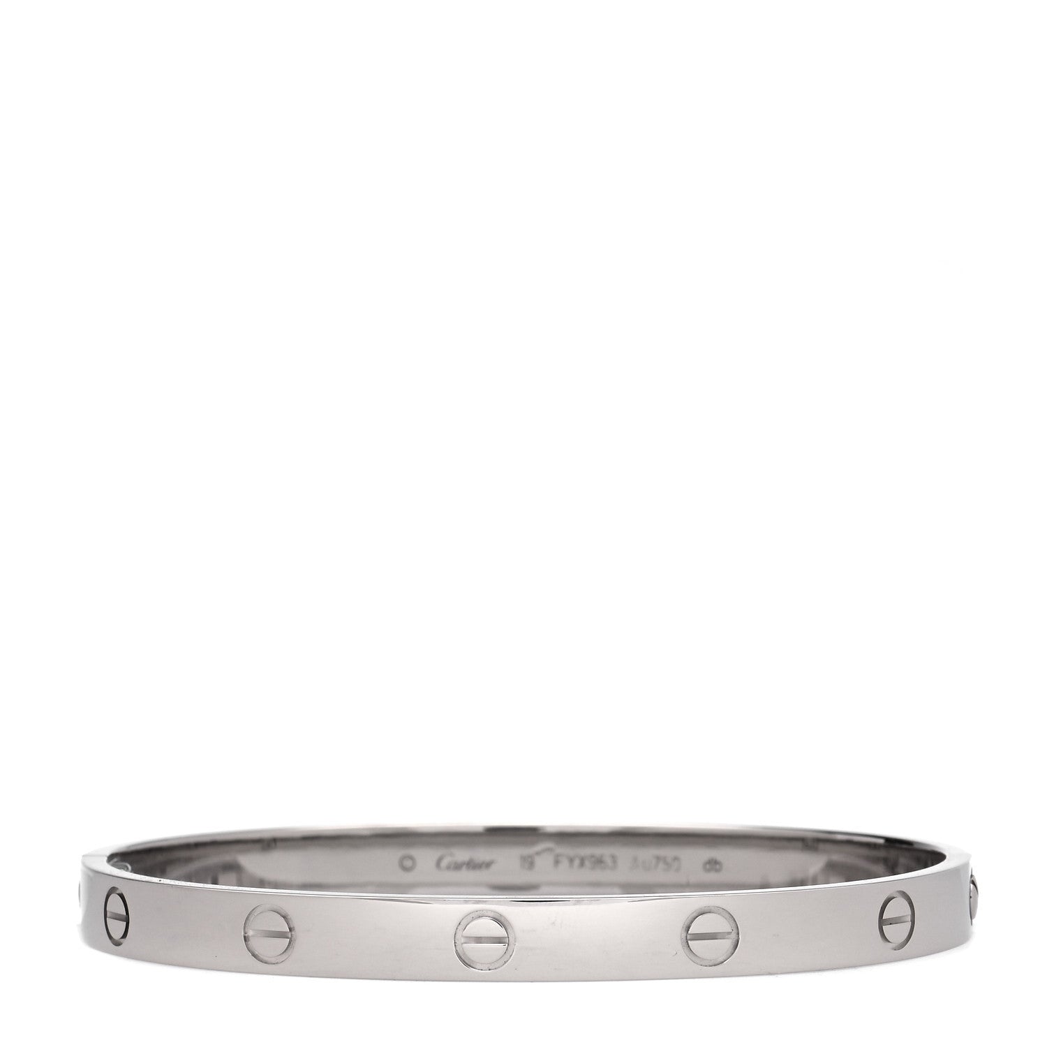 Cartier 18K White Gold LOVE Bracelet 19 3 of 7