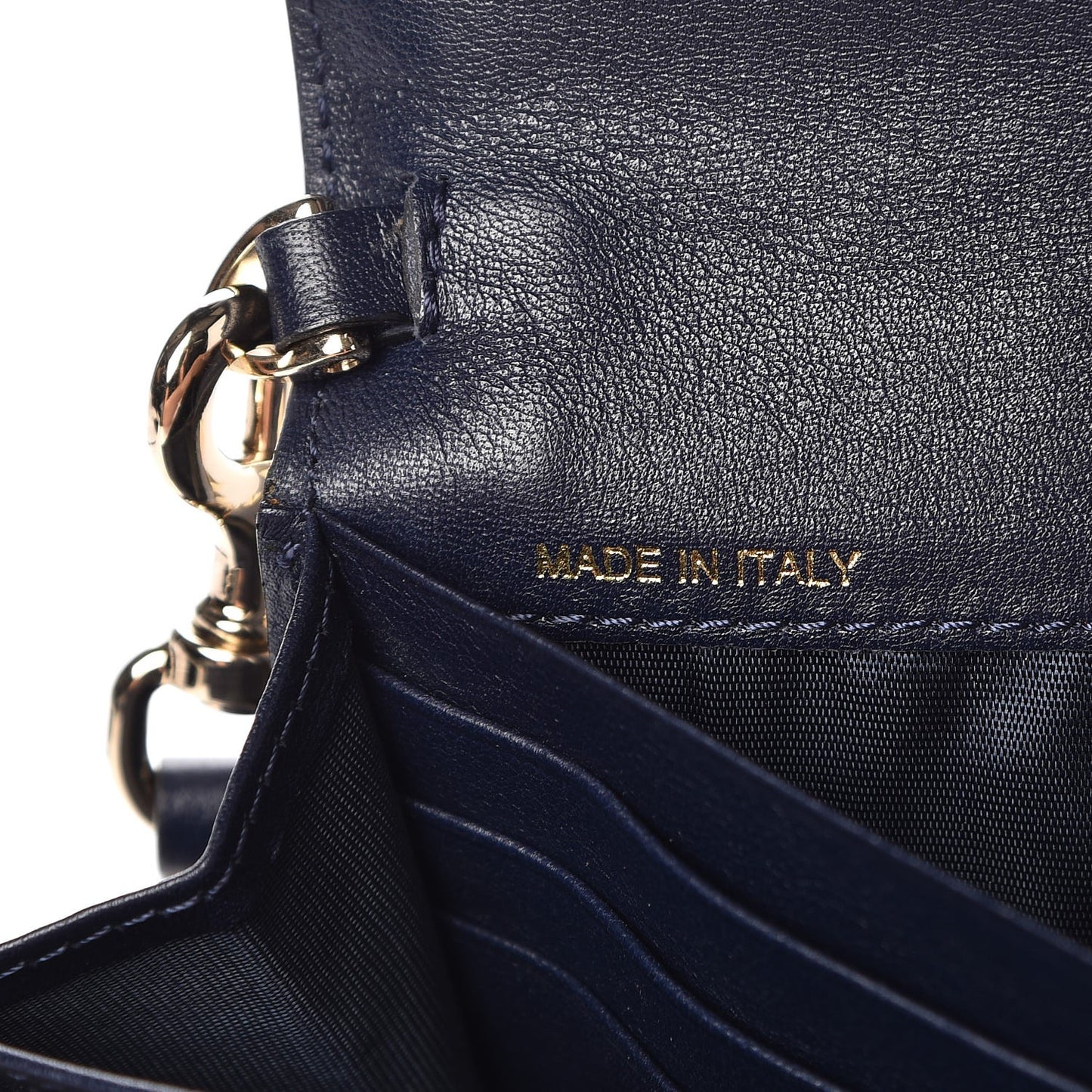 Calfskin Rockstud Wristlet Travel Wallet Marine