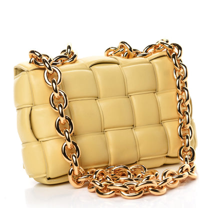 Bottega Veneta Lambskin Maxi Intreccio Padded Chain Cassette Crossbody Bag Butter 3 of 11