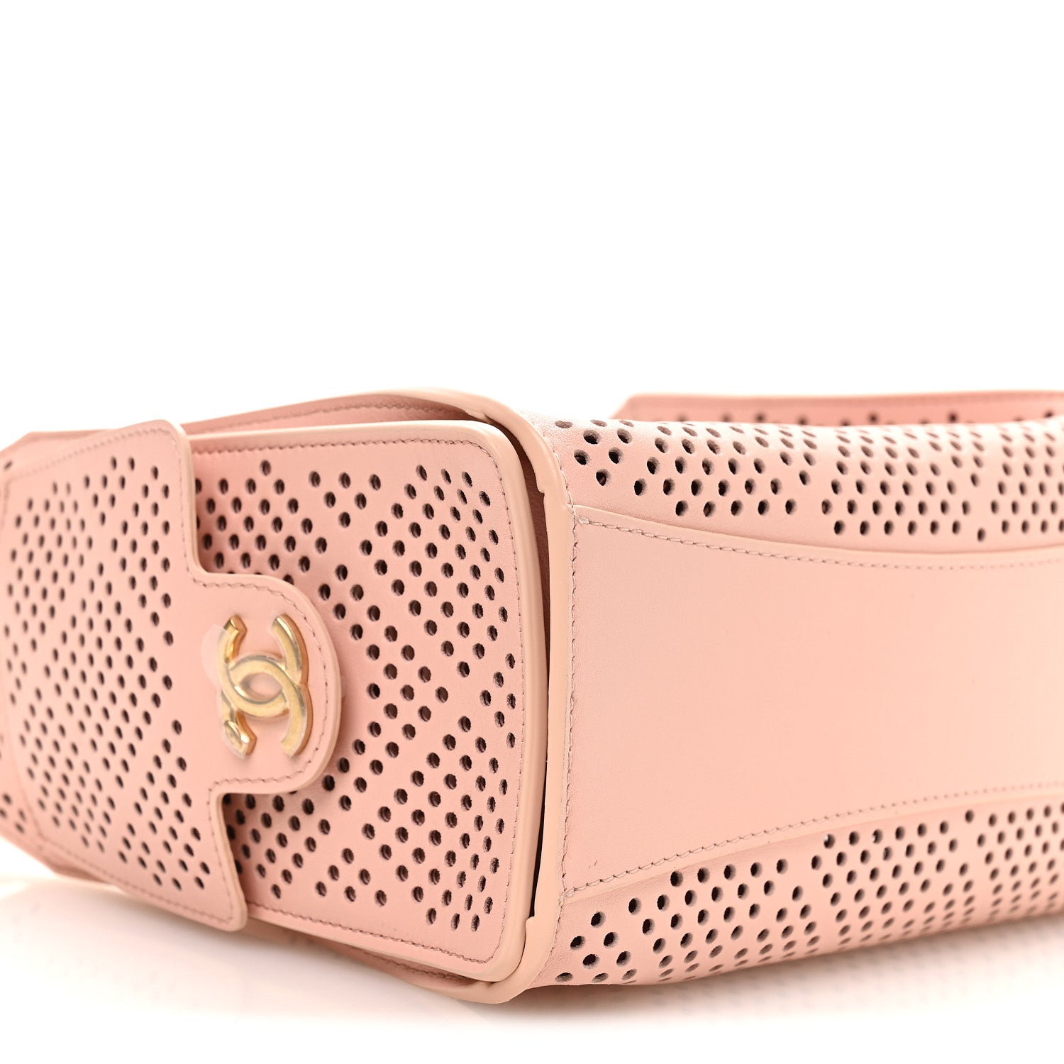 Chanel Perforated Calfskin Quilted Mini Chanel 25 Handbag Light Pink 8 of 10