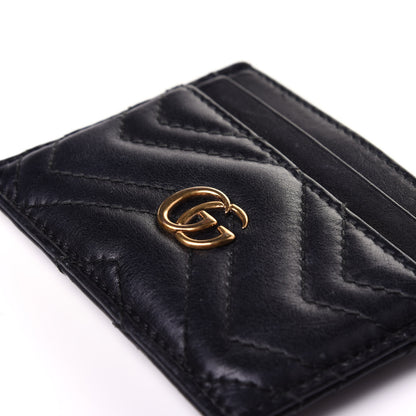 Gucci Calfskin Matelasse GG Marmont Card Holder Black 9 of 9