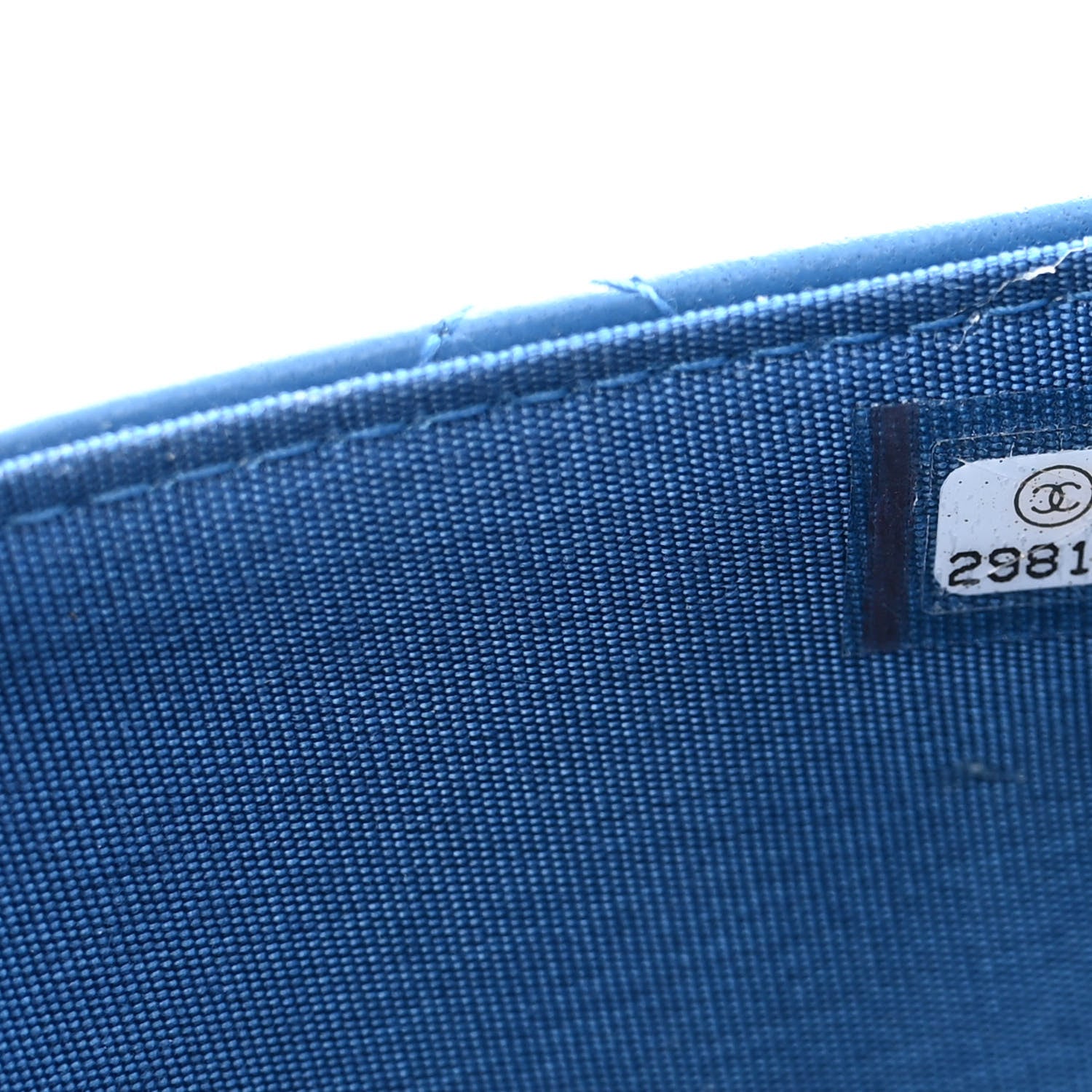 Chanel Lambskin Quilted CC Pearl Crush Wallet on Chain WOC Blue 9 of 16