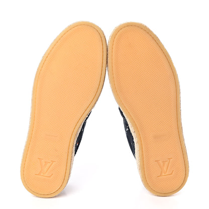 Louis Vuitton Canvas Damier America's Cup Slip On Sneakers 8 Navy 5 of 10