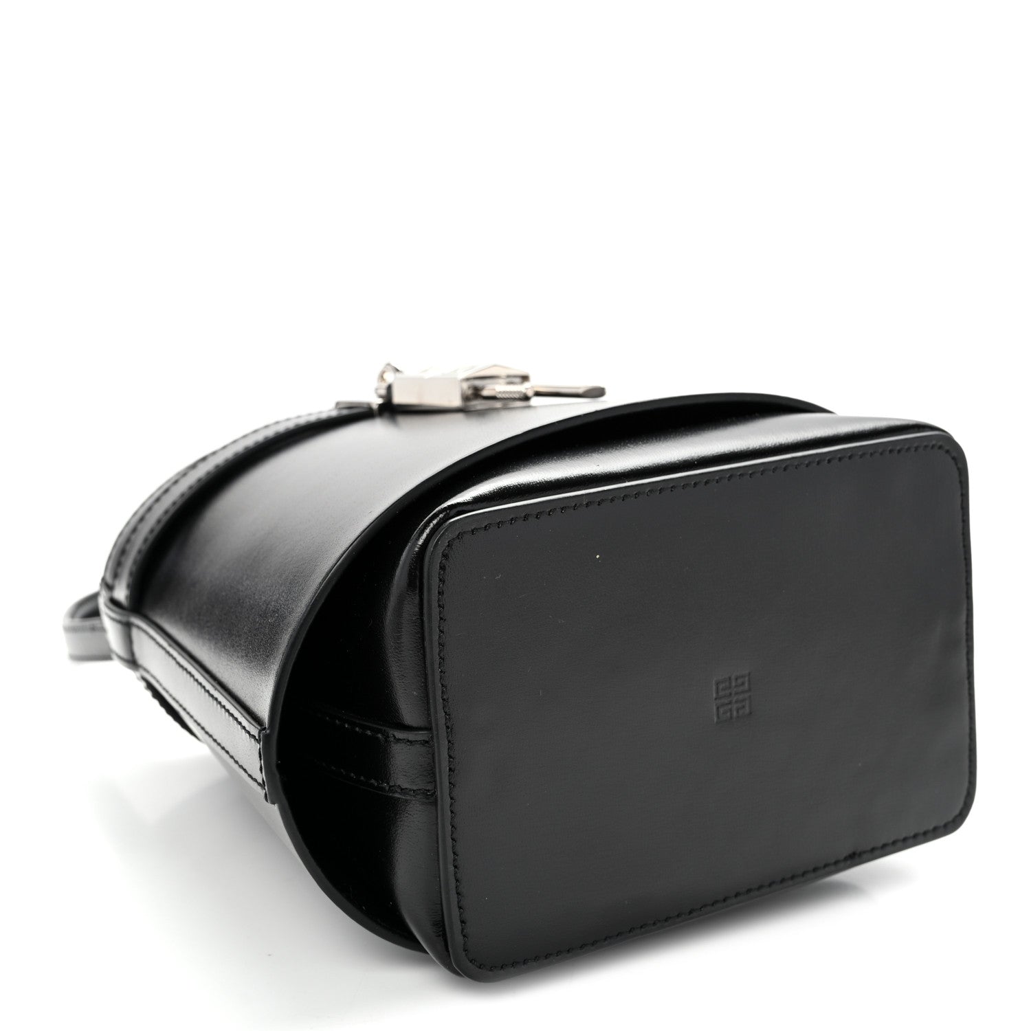 Givenchy Box Calfskin Shark Lock Bucket Bag Black 3 of 8
