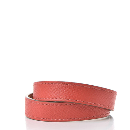 Hermes Epsom Kelly Double Tour Bracelet XS Rose Jaipur 3 of 6