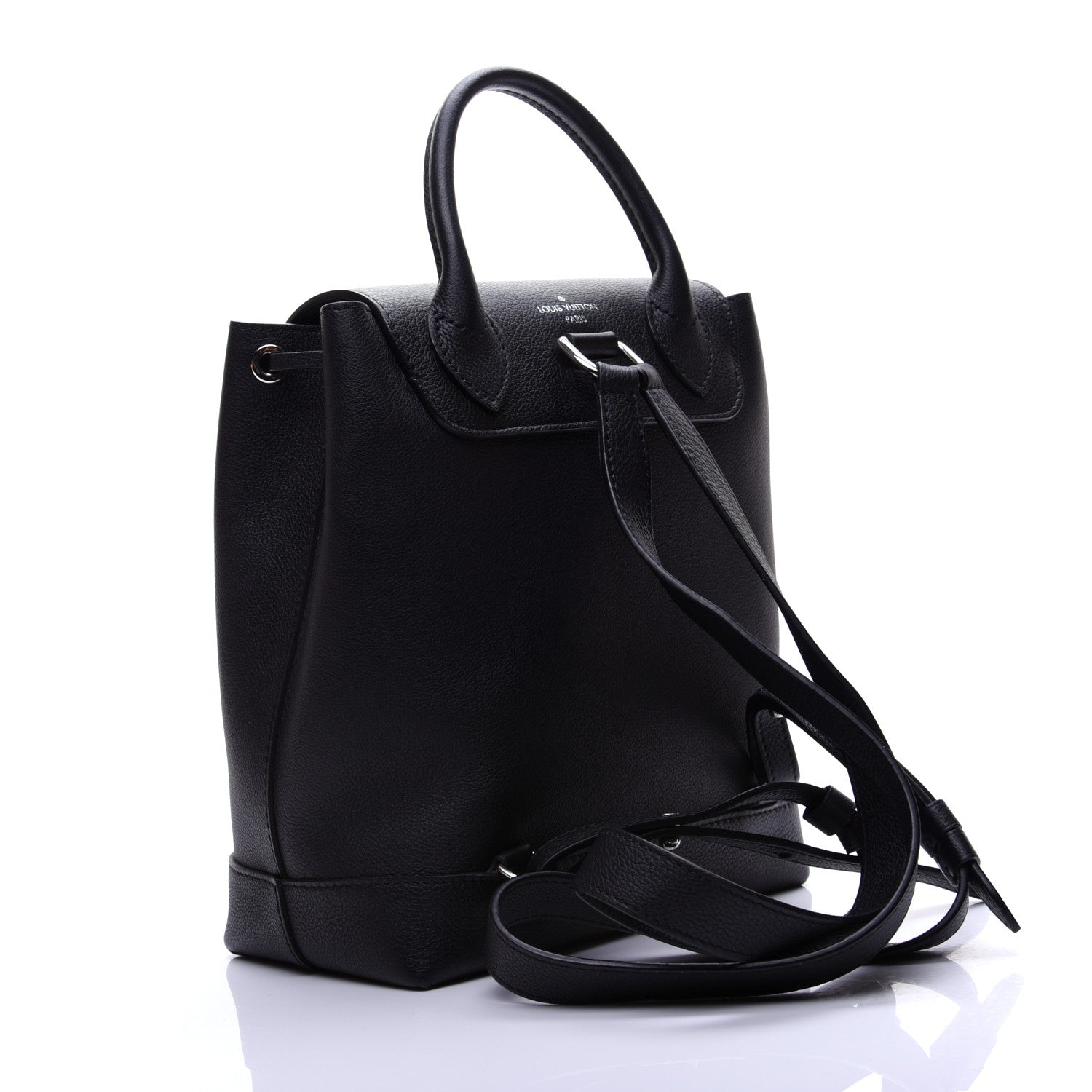 Louis Vuitton Calfskin Lockme Backpack Black 2 of 12