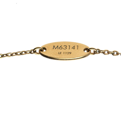 Louis Vuitton Nanogram Name Tag Necklace Gold 6 of 6