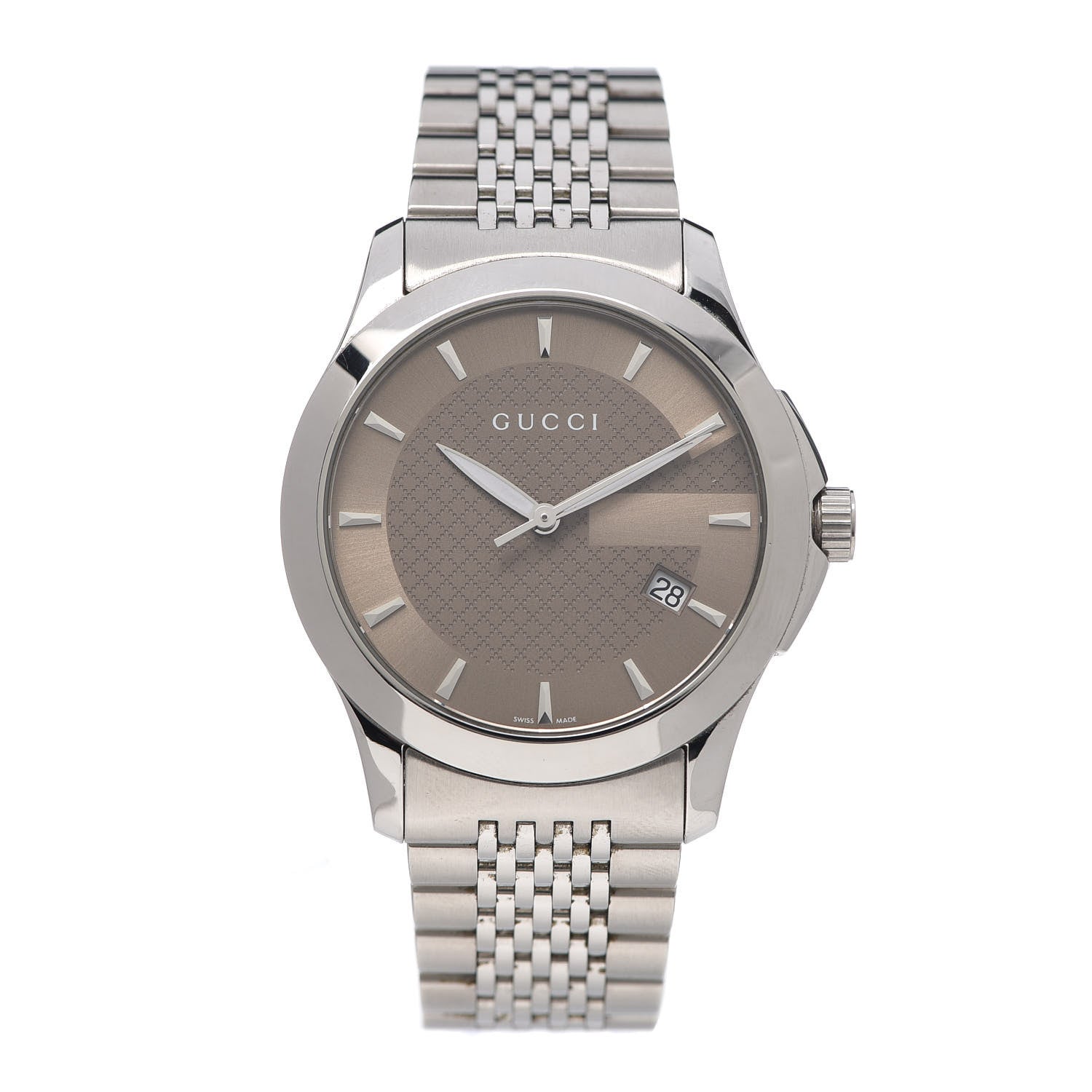 Gucci Stainless Steel 38mm G-Timeless Quartz Watch Brown 1 of 6