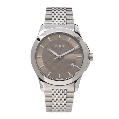 Gucci Stainless Steel 38mm G-Timeless Quartz Watch Brown 1 of 6