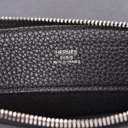 Hermes Togo Medium Bazar Pouch Black 6 of 9