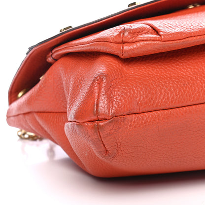 MCM Grained Calfskin Studded Shoulder Bag Orange 8 of 13