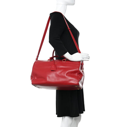 Saint Laurent Calfskin Classic Duffle 12 Bag Red 2 of 10