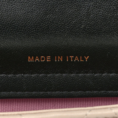 Chanel Lambskin Quilted Flap Phone Holder With Chain  Black Beige Multicolor 8 of 13