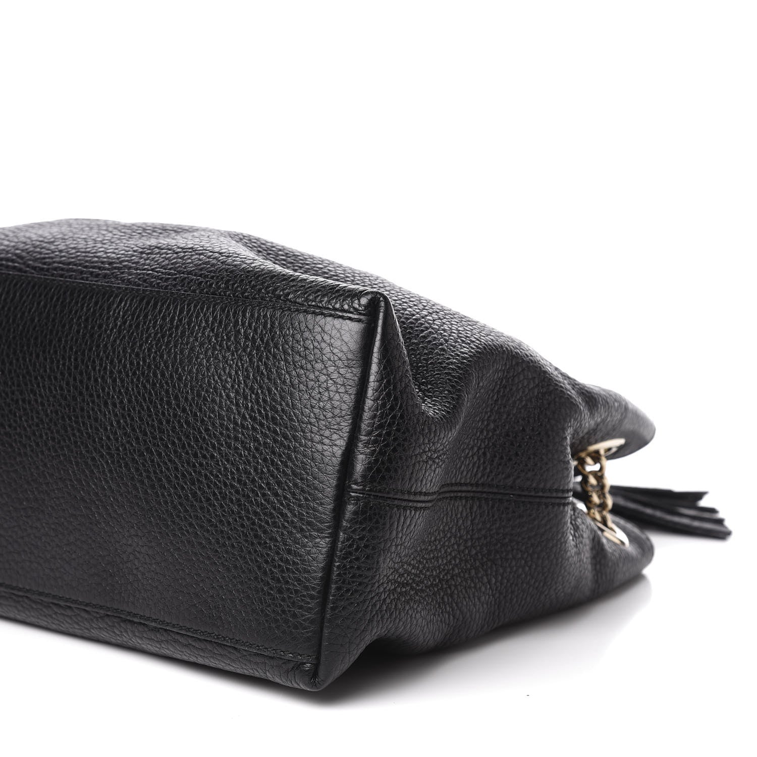 Gucci Pebbled Calfskin Medium Soho Chain Shoulder Bag Black 10 of 11