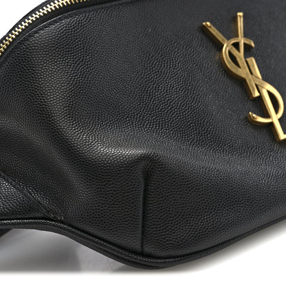 Saint Laurent Grain De Poudre Monogram Belt Bag Black 8 of 9