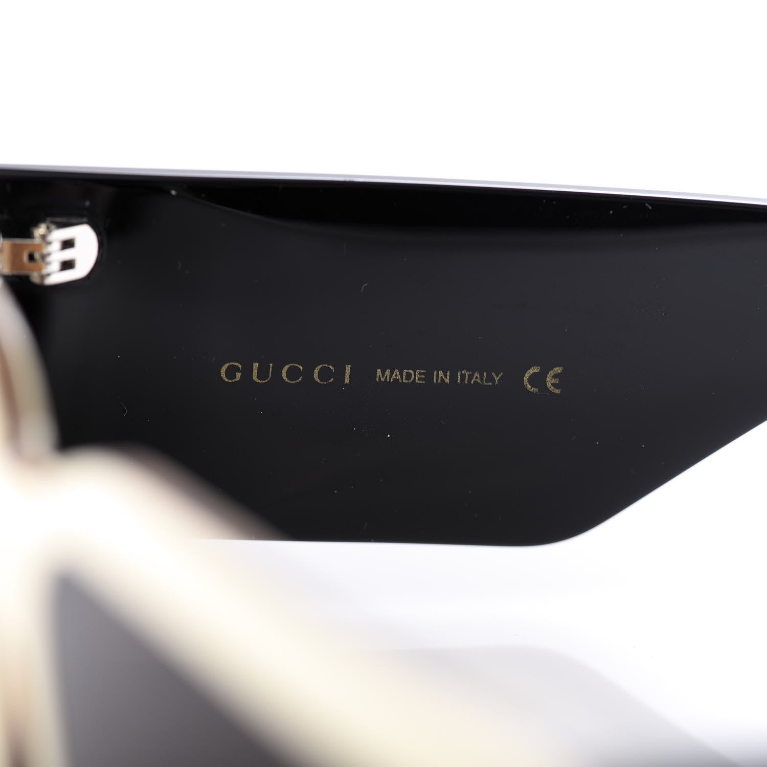 Gucci Acetate Rectangular Flap GG0543S Sunglasses White Black 6 of 8
