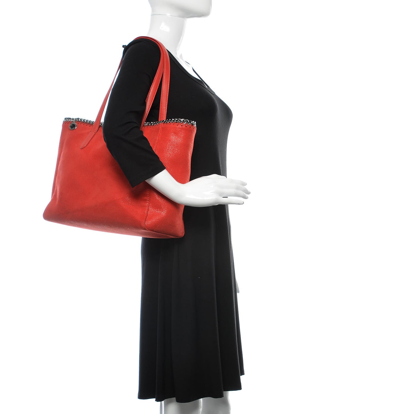 Shaggy Deer Falabella East West Shopper Tote Red