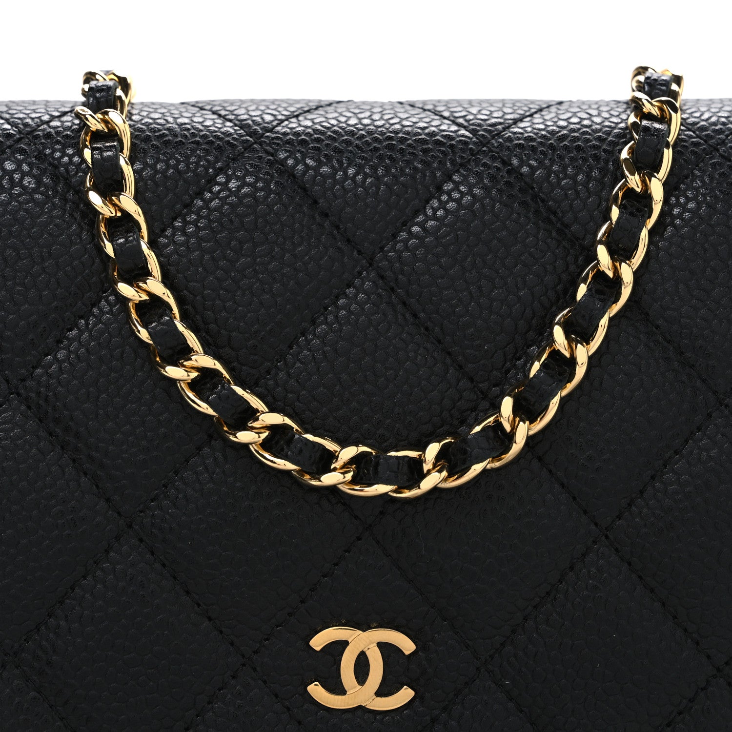 Chanel Caviar Quilted Wallet On Chain WOC Black 9 of 11