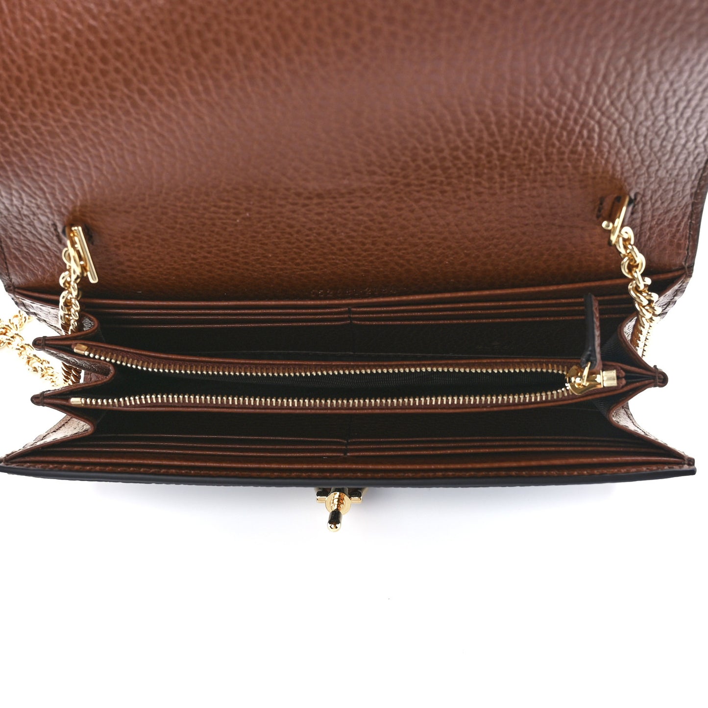 New Denim GG Monogram Jackie 1961 Chain Wallet Blue Tea Cuir