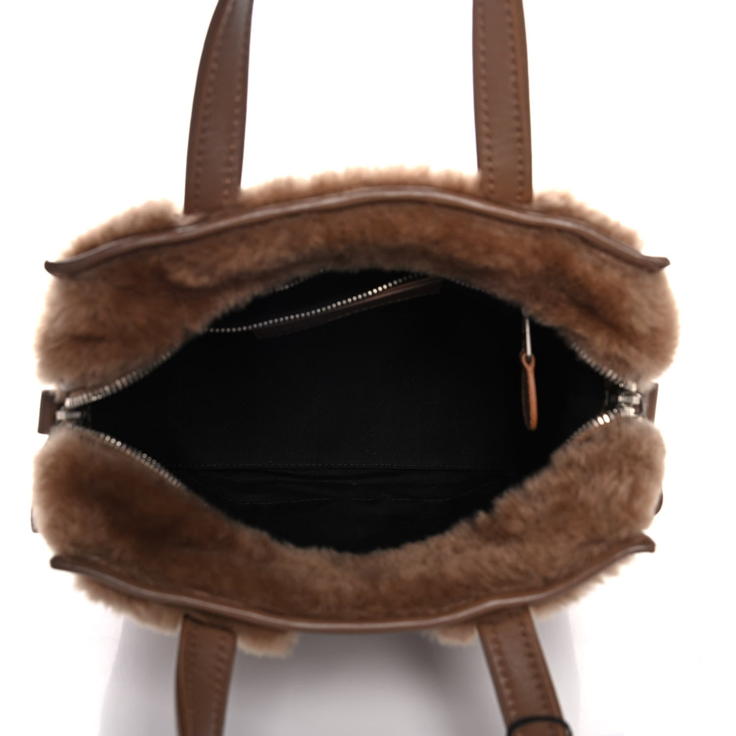 Balenciaga Shearling XS Bazar Shopper Tote Beige 4 of 9