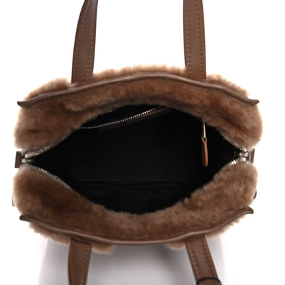 Balenciaga Shearling XS Bazar Shopper Tote Beige 4 of 9
