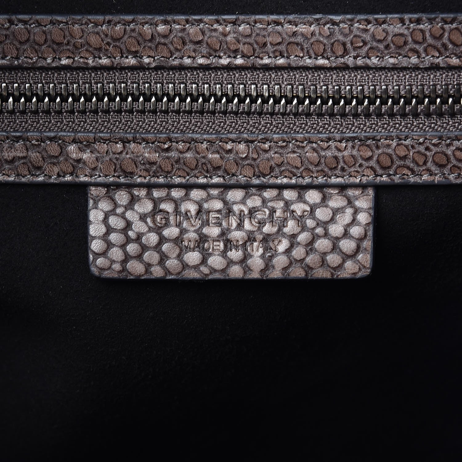 Givenchy Calfskin Crocodile Embossed Medium Lucrezia Tote Medium Grey 6 of 9