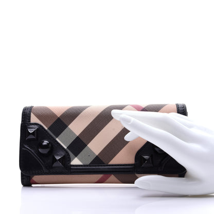 Burberry Nova Check Mega Stud Continental Wallet Black 2 of 14