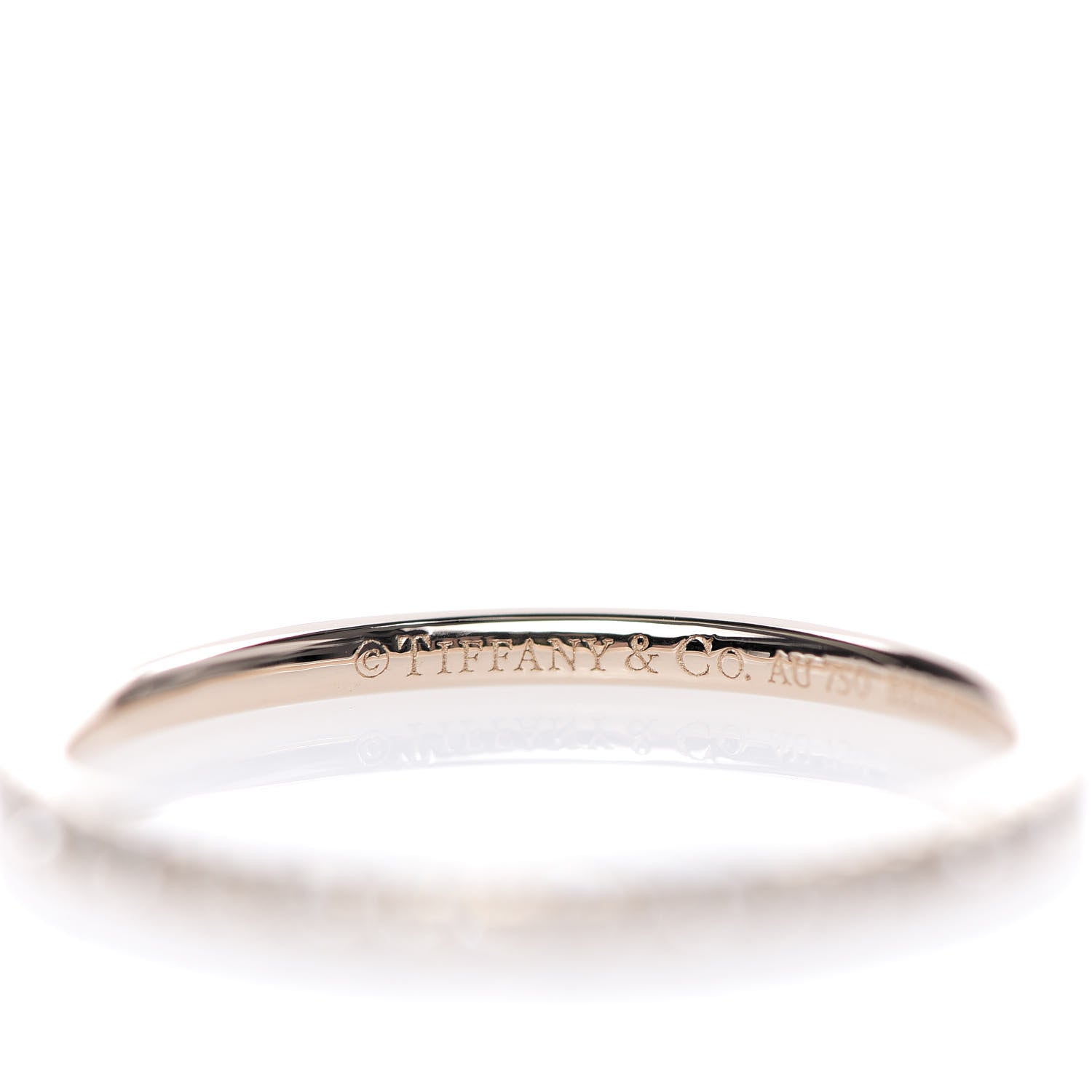 Tiffany 18K Rose Gold Diamond Metro Band Ring 52 6 4 of 6