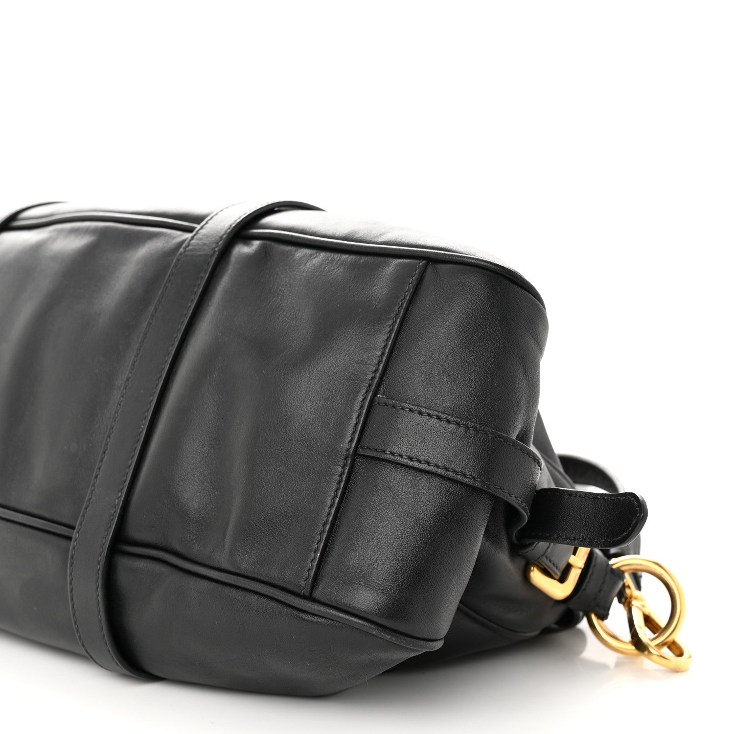 Prada Soft Calf Shopping Satchel Black 10 of 11